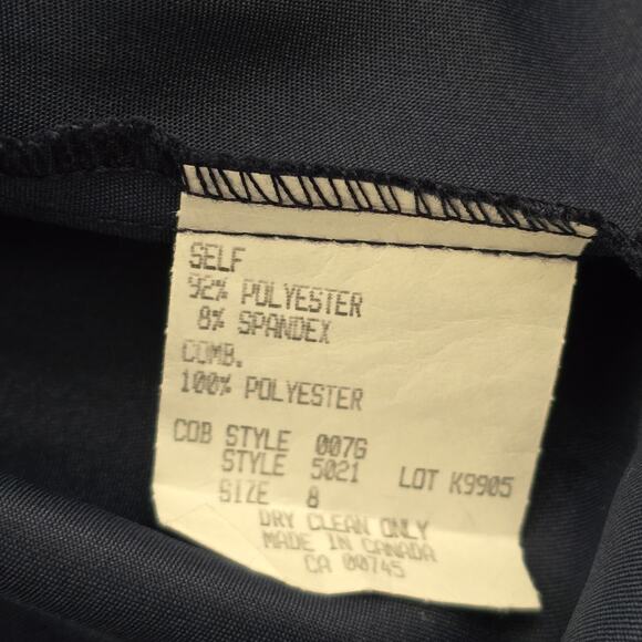 Vtg womens Navy Velvet Strappy Open Back Gown Sz 8 Whimsigoth Gothic Glam Formal - Picture 9 of 10